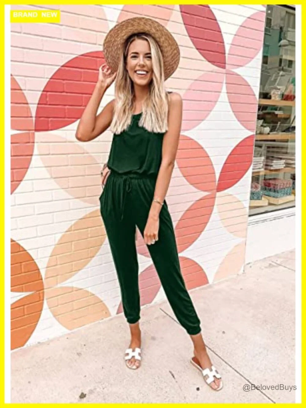 Two Piece Lounge Set Sleeveless Tank Top Jogger Pants Matching Travel Outfit